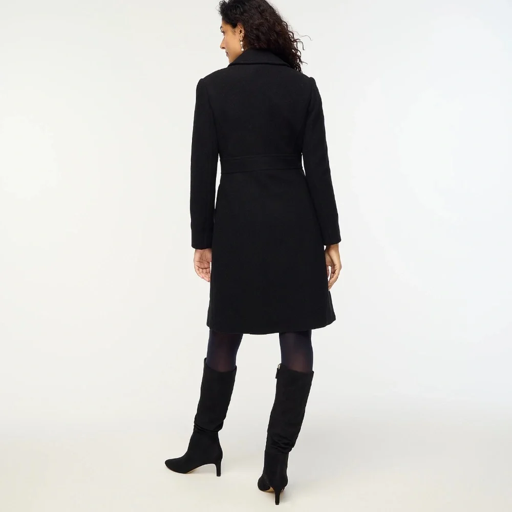 New JCREW Wool-Blend Lady Day Coat in Black - Picture 3 of 6